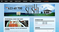 Desktop Screenshot of brumunddalsushi.no