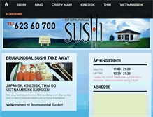 Tablet Screenshot of brumunddalsushi.no